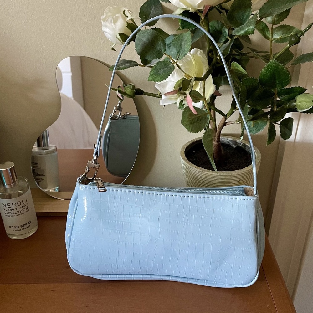 - y2k blue baguette bag baguette purse - Picture 2 of 5